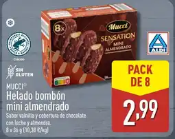 ALDI MUCCI Helado bombón mini almendrado oferta