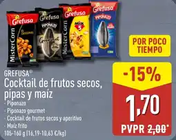ALDI GREFUSA Cocktail de frutos secos, pipas y maíz oferta