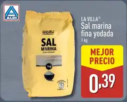 ALDI LA VILLA Sal marina fina yodada oferta