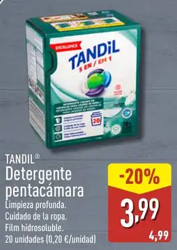 ALDI TANDIL Detergente pentacámara oferta