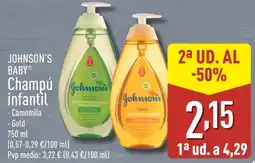 ALDI JOHNSON'S BABY Champú Johnson's infantil oferta