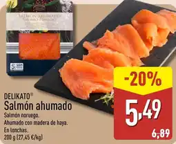 ALDI DELIKATO Salmón ahumado oferta