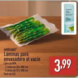 ALDI AMBIANO Láminas para envasadora al vacío oferta