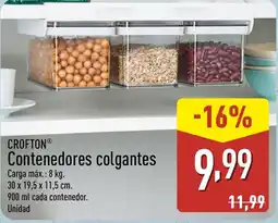 ALDI CROFTON Contenedores colgantes oferta