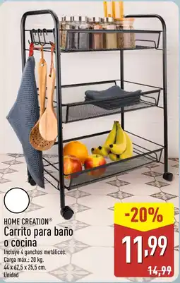 ALDI HOME CREATION Carrito para baño o cocina oferta