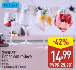 ALDI SPIEGELAU Copas con relieve oferta