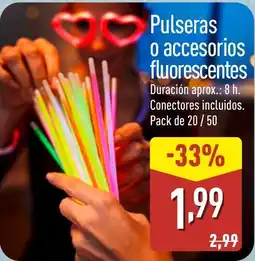 ALDI Pulseras o accesorios fluorescentes oferta