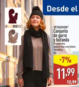 ALDI UP2FASHION Conjunto de gorro bufanda oferta