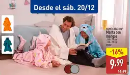 ALDI HOME CREATION Manta con mangas oferta