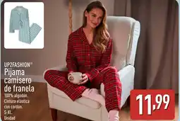 ALDI UP2FASHION Pijama camisero de franela oferta