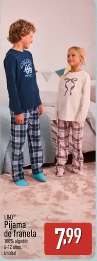 ALDI L&D Pijama dé franela oferta