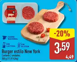 ALDI Burger estilo New York oferta