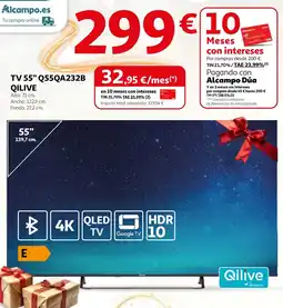 Alcampo QILIVE TV 55" Q55QA232B oferta