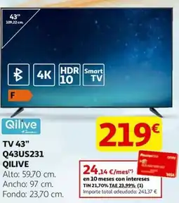 Alcampo QILIVE Tv 43" q43us231 oferta