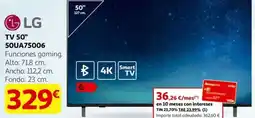 Alcampo LG TV 50" 5OUA75006 oferta