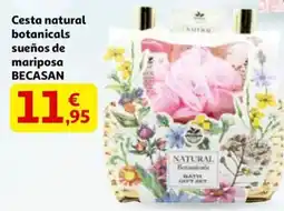 Alcampo BECASAN Cesta natural botanicals sueños de mariposa oferta