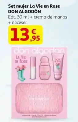 Alcampo DON ALGODÓN Set mujer La Vie en Rose oferta