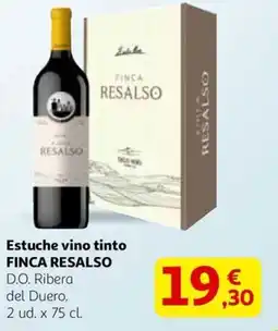 Alcampo FINCA RESALSO Estuche vino tinto oferta