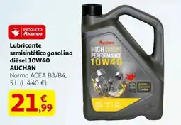 Alcampo AUCHAN Lubricante semisintético gasolina diésel 10W40 oferta