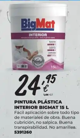 BigMat BIGMAT Pintura plástica interior oferta