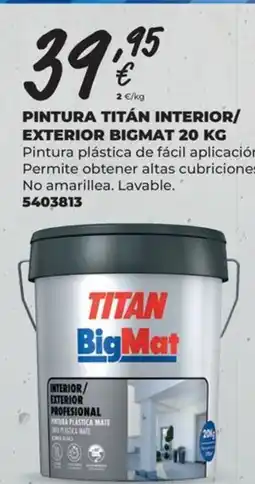 BigMat BIGMAT Pintura titán interior/ exterior oferta