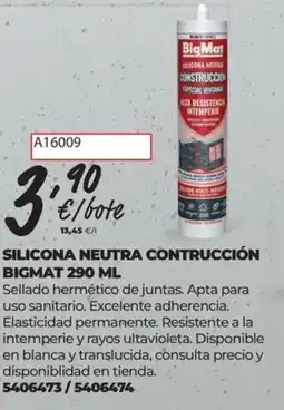 BigMat BIGMAT Silicona neutra contrucción oferta