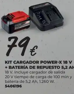 BigMat Kit cargador power-x 18 v + batería de repuesto 5,2 ah oferta