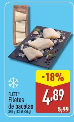ALDI FLETE Filetes de bacalao oferta