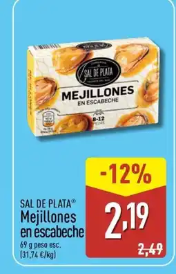 ALDI SAL DE PLATA Mejillones en escabeche oferta