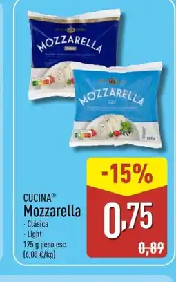ALDI CUCINA Mozzarella oferta