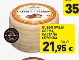 Hiperber Queso oveja crema castaña leyenda oferta
