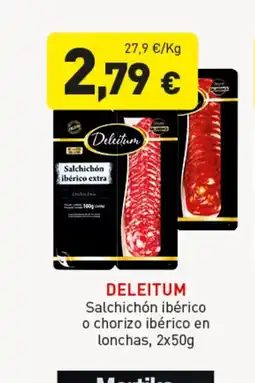 Hiperber DELEITUM Salchichón ibérico o chorizo ibérico en lonchas oferta