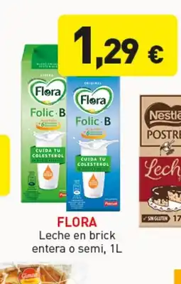 Hiperber FLORA Leche en brick entera o semi oferta