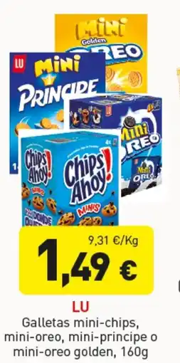Hiperber LU Galletas mini-chips, mini-oreo, mini-principe o mini-oreo golden oferta
