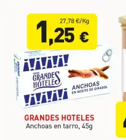 Hiperber GRANDES HOTELES Anchoas en tarro oferta