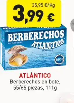 Hiperber ATLÁNTICO Berberechos en bote, 55/65 piezas oferta