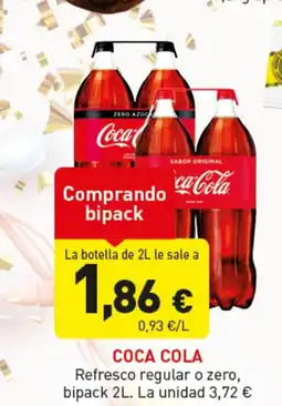 Hiperber COCA COLA Refresco regular o zero oferta