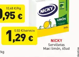 Hiperber NICKY Servilletas Maxi limón oferta