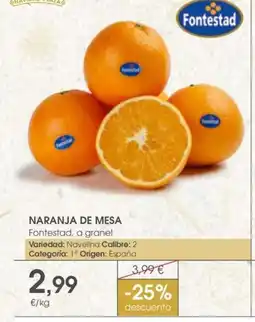 Supermercados Plaza Naranja de mesa oferta