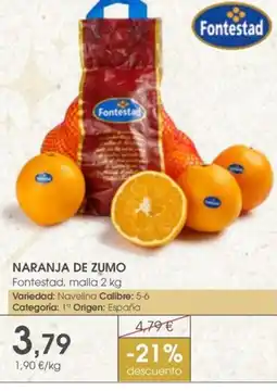 Supermercados Plaza Naranja de zumo oferta