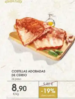 Supermercados Plaza Costillas adobadas de cerdo oferta