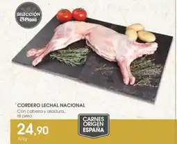 Supermercados Plaza Cordero lechal nacional oferta