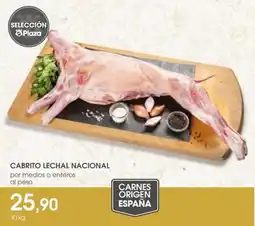 Supermercados Plaza Cabrito lechal nacional oferta