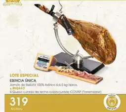 Supermercados Plaza ESENCIA ÚNICA Jamón de Bellota 100% Ibérico oferta
