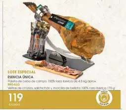 Supermercados Plaza ESENCIA ÚNICA Paleta de cebo de campo 100% raza ibérica oferta