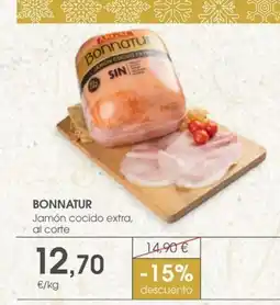 Supermercados Plaza BONNATUR Jamón cocido extra oferta