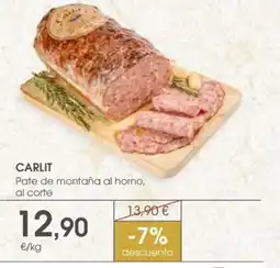 Supermercados Plaza CARLIT Pate de montaña al horno, al corte oferta