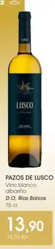 Supermercados Plaza PAZOS DE LUSCO Vino blanco albariño D.O. Rias Baixas oferta