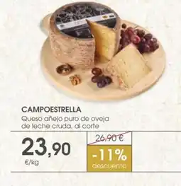 Supermercados Plaza CAMPOESTRELLA Queso añejo puro de oveja de leche cruda, al corte oferta