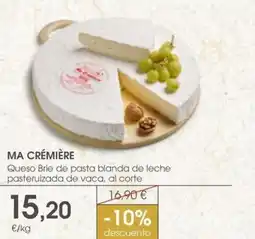 Supermercados Plaza MA CRÉMIÈRE Queso Brie de pasta blanda de leche pasteruizada de vaca, al corte oferta